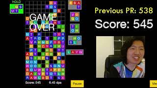 History of my Scrabble Tetris PR's  (cool music at 11:00)