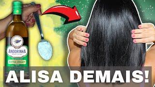 APENAS 2 INGREDIENTES PARA ALISAR O CABELO PARA SEMPRE! CABELO SUPER LISO!!!