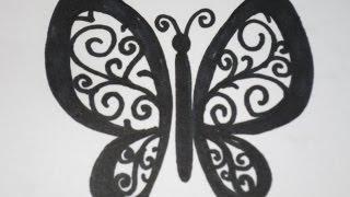 How To Draw a Butterfly Easy With Swirls and Curls