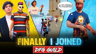 FINALLY I JOINED DFG GUILD | 1V4 WITH SUBS | TELUGU PLAYER @DhanushPlayz  #ff