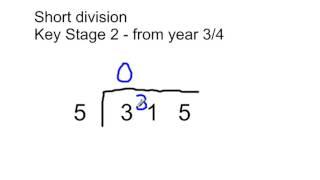 key stage 2 division short division bus stop