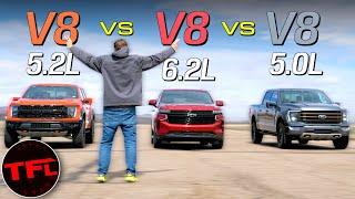 Chevy Takes On Ford! Tahoe RST vs Tremor vs Raptor R Drag Race