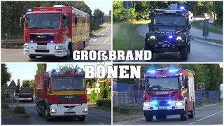 [GROSSBRAND IN BÖNEN] - ALARMFAHRTEN | Dutzende Einsatzfahrzeuge aus ganz NRW!