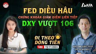 FED DIỀU HÂU, CHỨNG KHOÁN GIẢM ĐIỂM LIÊN TIẾP? DXY VƯỢT 106 | #ĐTDT 15/11/2024