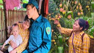 Single mother harvests lychees to sell, weathers storms, police and single mother happy together