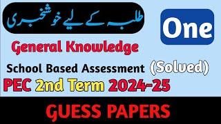 Class 1 General Knowledge Paper 2nd Term 2024 | GK Class One 2nd Term 2024