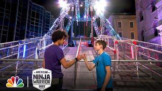 Jay Lewis vs. Josiah Pippel on the All-New Power Tower | NBC’s American Ninja Warrior