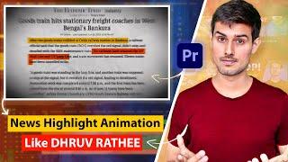 How To Create News Highlight Animation Like @dhruvrathee In Premiere Pro | Part-02 | Bijoy Dey