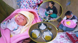 Mr Nati Caring new born baby girl & wife || Cute smile of our baby girl@AloneAdhirajnepal