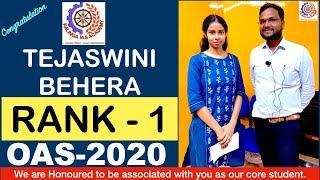 TEJESWANI BEHERA | (Rank -1,OPSC OAS -2020) | Kalinga IAS | Odisha Civil Service