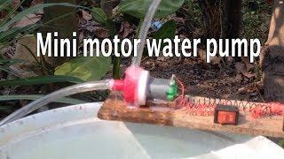 Home made mini motor Water Pump /DIY KH