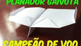 Planador gaivota avião de papel