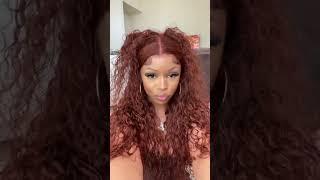 Let’s do a half up half down hairstyles with the chocolate brown colored lace wig!