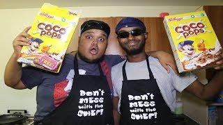 COOKING WITH CHUNKZ ft DARKEST MAN - HOW TO MAKE CEREAL!