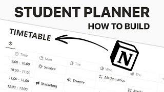 Build a Student Planner in Notion | Notion for Beginners