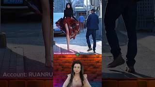  Çin'in 1.90 boyundaki parlayan dev prensesi Hanfu ile sokaklarda! #devstil #sokakmodası #kombin
