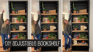 DIY Adjustable Shelf Bookcase - No Fancy Hardware