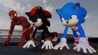 Sonic vs Shadow vs Flash Race Full Animated Cartoon Part 1 2 3 and so on Who is Faster The Hedgehog