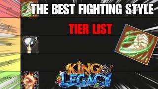 FIGHTING STYLE TIER LIST FOR UPDATE 8 (King Legacy)