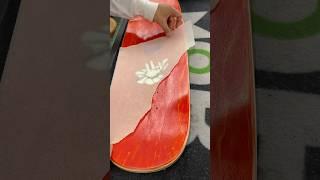 Chris at Mainline skate shop ￼with another Masterpiece  #skateboard #griptape #asmr