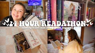 READING VLOG 24 hour readathon ft @katieisreading  + finding a new five star read & I'm engaged!