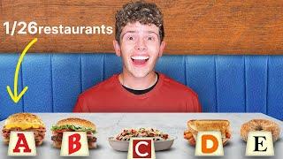 I Ate at a Restaurant For Every Letter of The Alphabet!