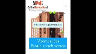 Vzemi si čas Fantje z vseh vetrov #onlineharmonika #notezaharmoniko #spletnoučenje #harmonika