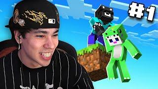 MINECRAFT pero EMPEZAMOS en un SOLO BLOQUE