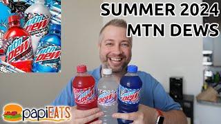 NEW MTN DEW Liberty Chill - Freedom Fusion - Star Spangled Splash - Review