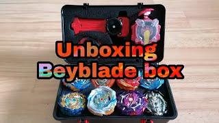 Unboxing Beyblade burst set box + battles