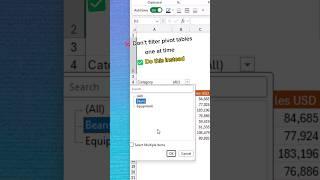 Filter Multiple Pivot Tables At Once ⁉️#excel #pivottable