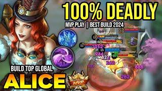 ALICE BEST BUILD 2024 | BUILD TOP GLOBAL ALICE GAMEPLAY | MOBILE LEGENDS