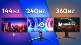 144Hz vs 240Hz vs 360Hz Monitors | Which Refresh Rate Should You Use?