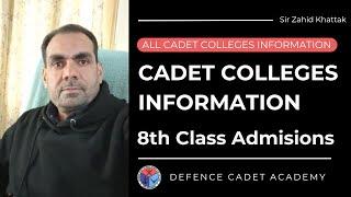 All Cadet Colleges Information | 8th Class Admissions | Paf, Military & Cadet Colleges