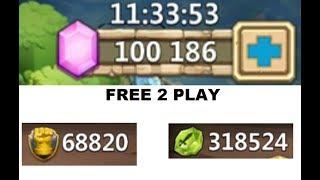 Rolling 100,000 FREE 2 PLAY Gems YEAR WORTH SAVING! Castle Clash