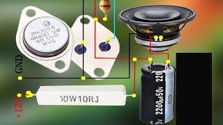 homemade 2n3055 transistor amplifier circuit diagram | Electro Bhai |