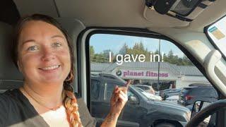 Living in my van | My first overnight at Planet Fitness! And I finally took your advice!! #gratitude