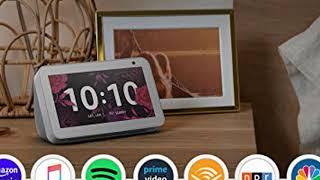 Echo Show 5 Sandstone with Blink Mini Indoor Smart Security Camera, 1080 HD with Motion Detection