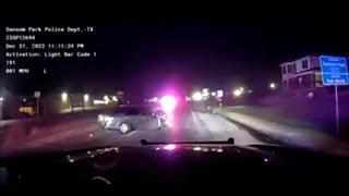 Dashcam video: Sansom Park, Texas crash involving police vehicle