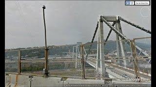 Genova Crollo Ponte Morandi Con Google Earth la posizione delle acquisizioni video del crollo