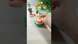 DIY Clay Tiranga ️ | Making Indian Flag With Super Clay ️ #clayart #tiranga #jaihind #shorts