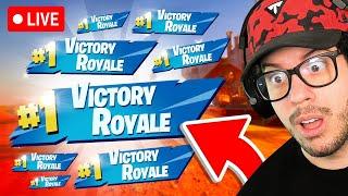 LIVE! -  TRYING TO WIN EVERY GAME in FORTNITE! 