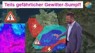 Gewitter, Starkregen & Regen-Tiefs bis nach Pfingsten. Wetter- & Unwettervorhersage 15.-23.05.2024.