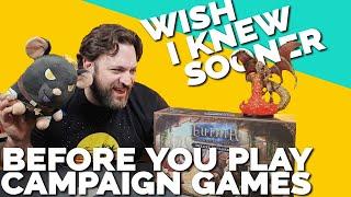 Things to Consider Before You Play A Campaign Board Game // I Wish I knew these sooner Game Brigade