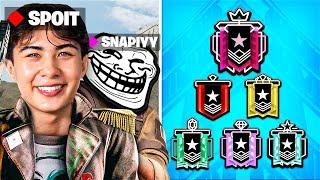 Spoit & Snapiyy 2v5 vs EVERY Rank In Rainbow Six Siege