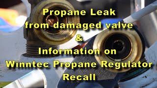 Propane leak from valve, what I found & Information on Winntec 6020 Propane regulator recall