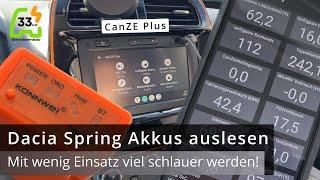 Dacia Spring - Akkus auslesen mit CanZE Plus!