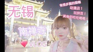 【vlog】【凡茄酱】【我的探店笔记】《无锡南禅寺游记》穿着小裙子去猫咖，拼豆店和美食街玩吧～≧∇≦(≖ ◡ ≖)！