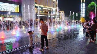 Night Walk of Linyi Downtown, Lanshan District, Linyi City, Shandong, China