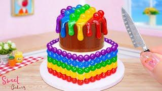 Rainbow Cake JellyBeautiful Miniature Rainbow Jelly Chocolate Cake Decorating IdeasSweet Baking